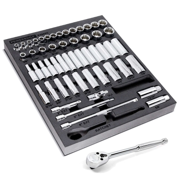 54Pc 3/8 Drive Master Socket & Accessories